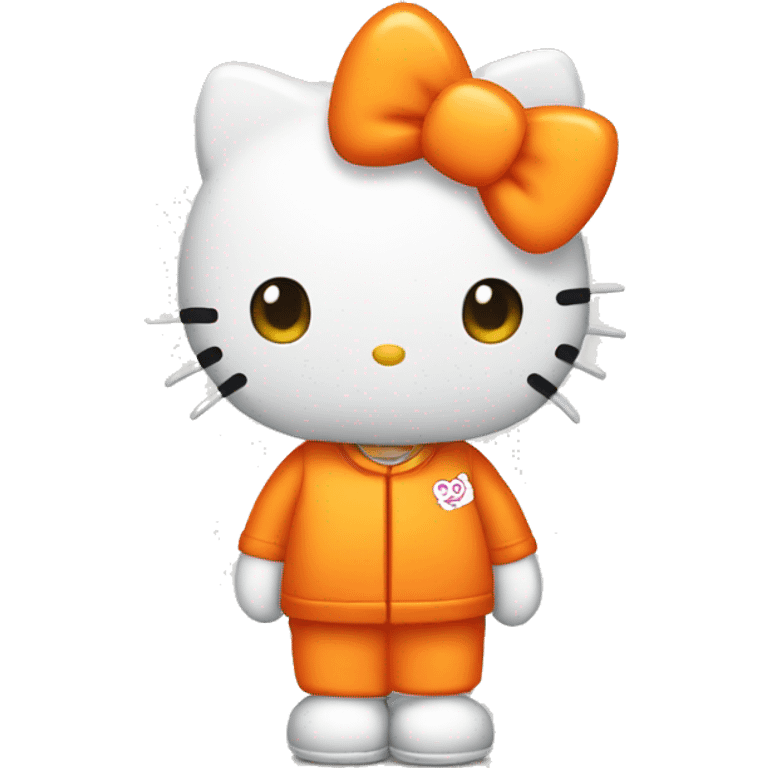 Hello kitty dressed in orange  emoji