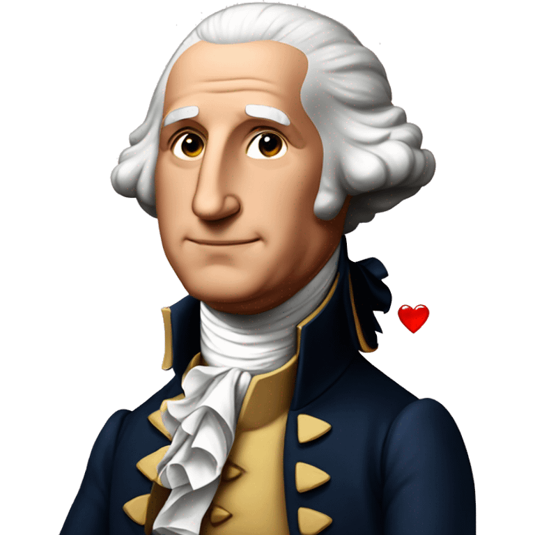 george washington with heart eyes emoji