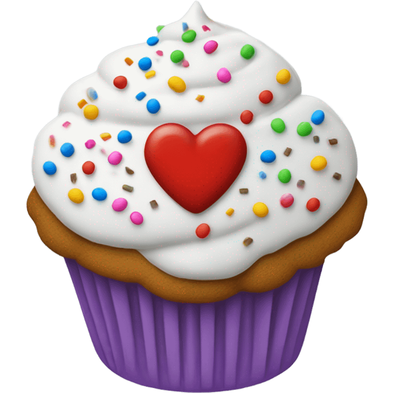 Heart shaped cupcakes emoji