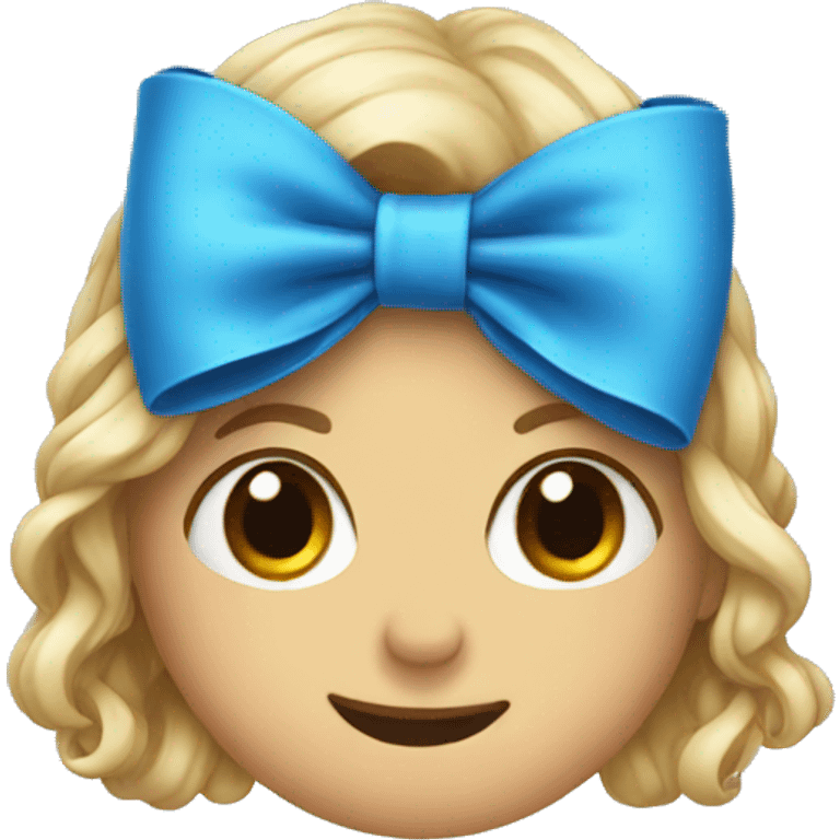 blue bow emoji