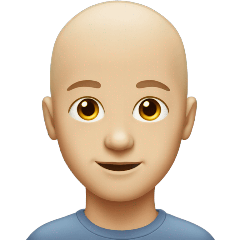 bald boy with glowing eyes emoji