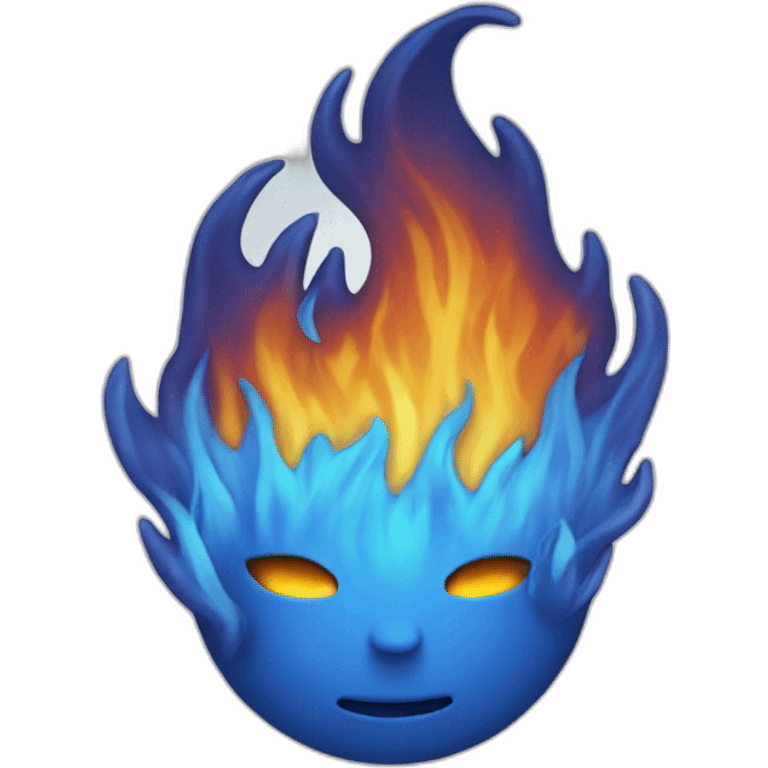 Blue fire emoji