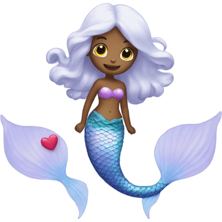 mermaid with hearts on her tail emoji