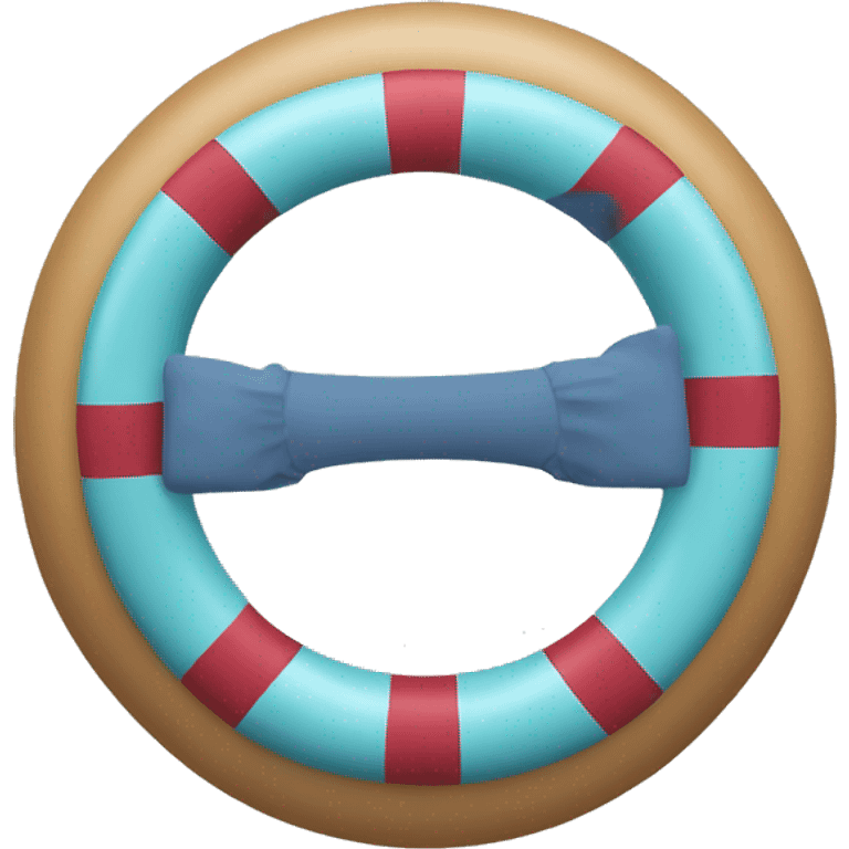 Float with swimming wheel and swimming sleeves emoji