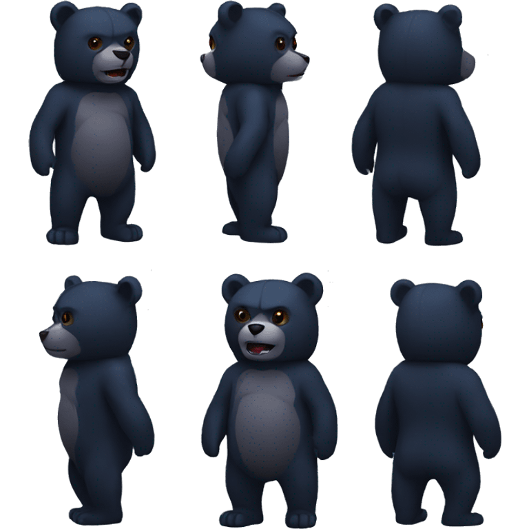 Evil shadow bear emoji