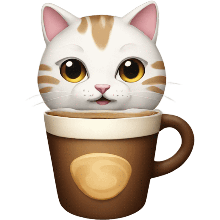 CAT with coffee  emoji