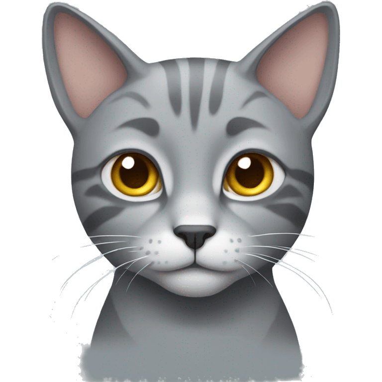 Gray cat emoji