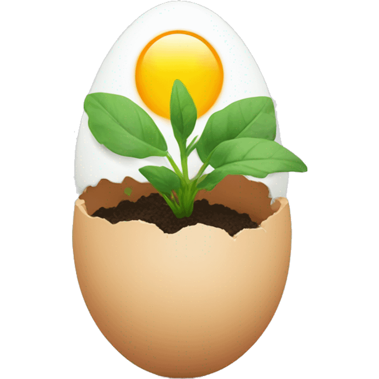 egg with plant emoji