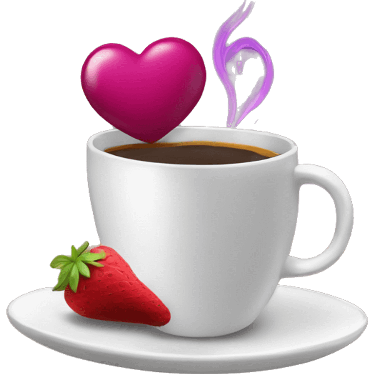 Corazón café  y un corazon morado abrazándose  emoji