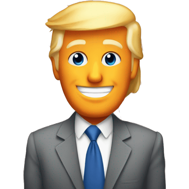 Smiling Orange Donald Trump American flag emoji