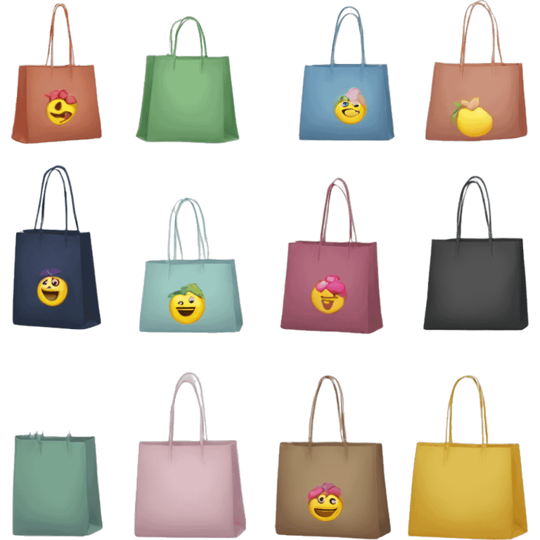 aesthetic shopping bags emoji