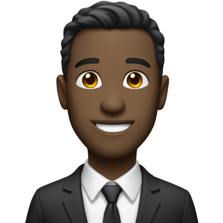 smiling man in suit emoji