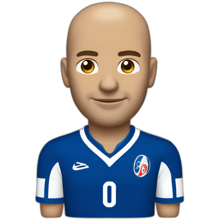 Zinedine Zidane with blue france football jersey emoji