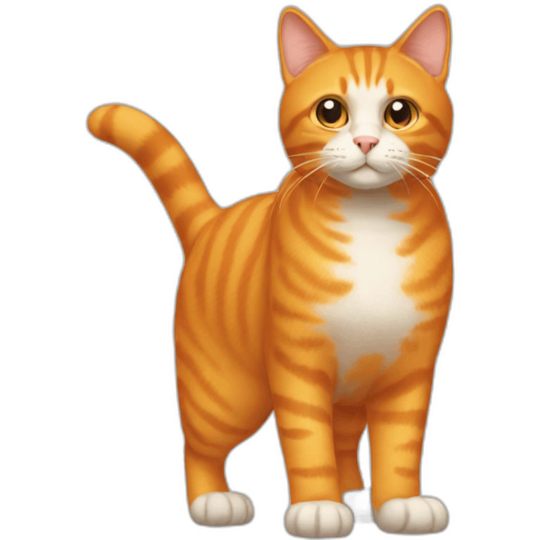 Orange standing cat  emoji