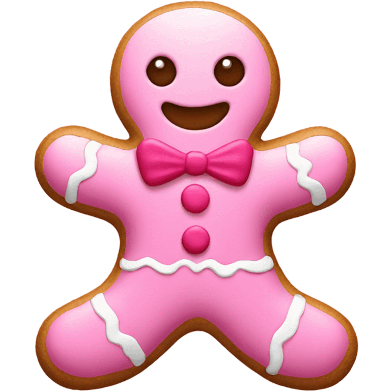 Pink gingerbread man  emoji