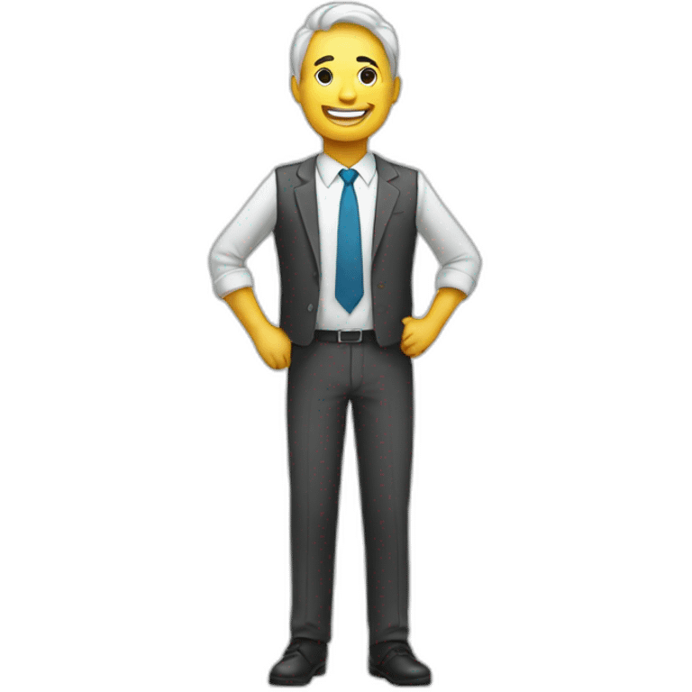 financial standing white happy emoji