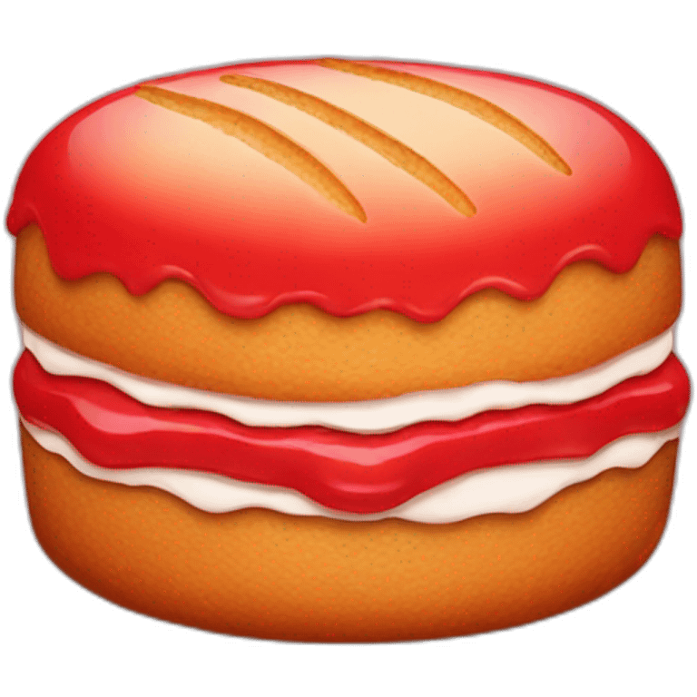 red bakery emoji