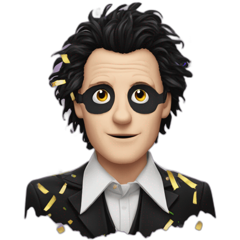 edward scissorhands with confetti emoji