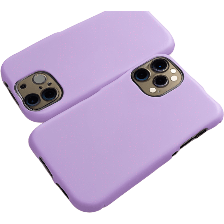 iPhone 14 pro in lilac case emoji