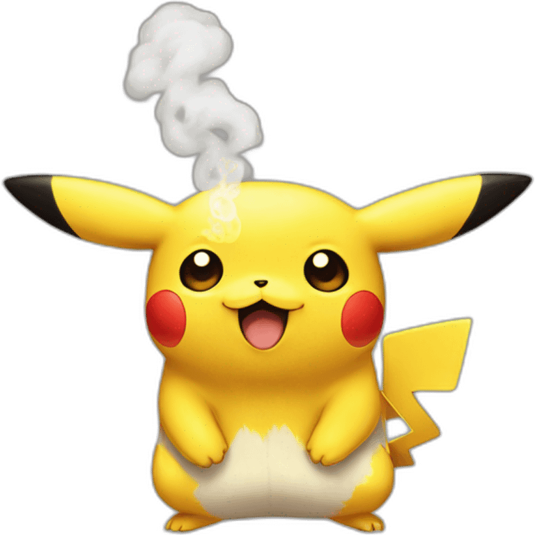 Pikachu fume emoji