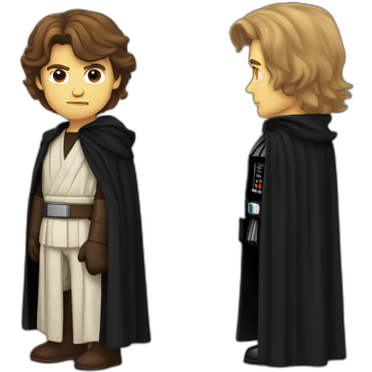 Half Anakin skywalker, half darth vader emoji