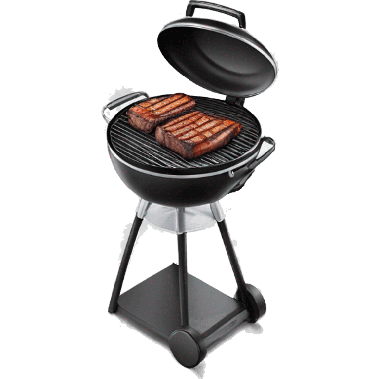 barbecue electric grill with side table and stand emoji