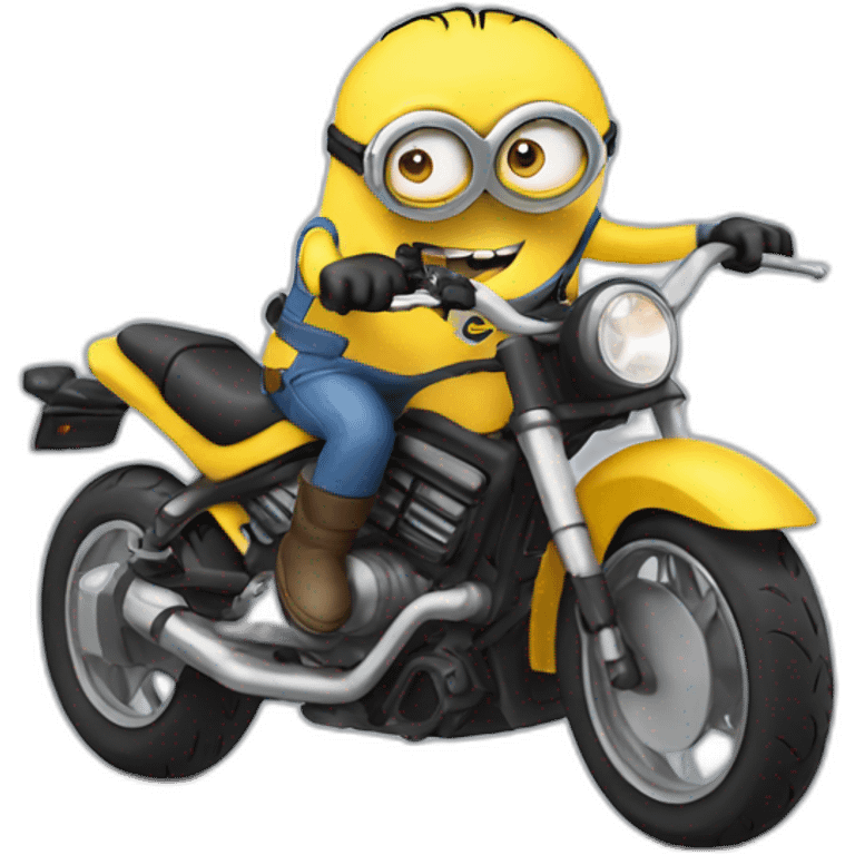 Minion on motobike emoji