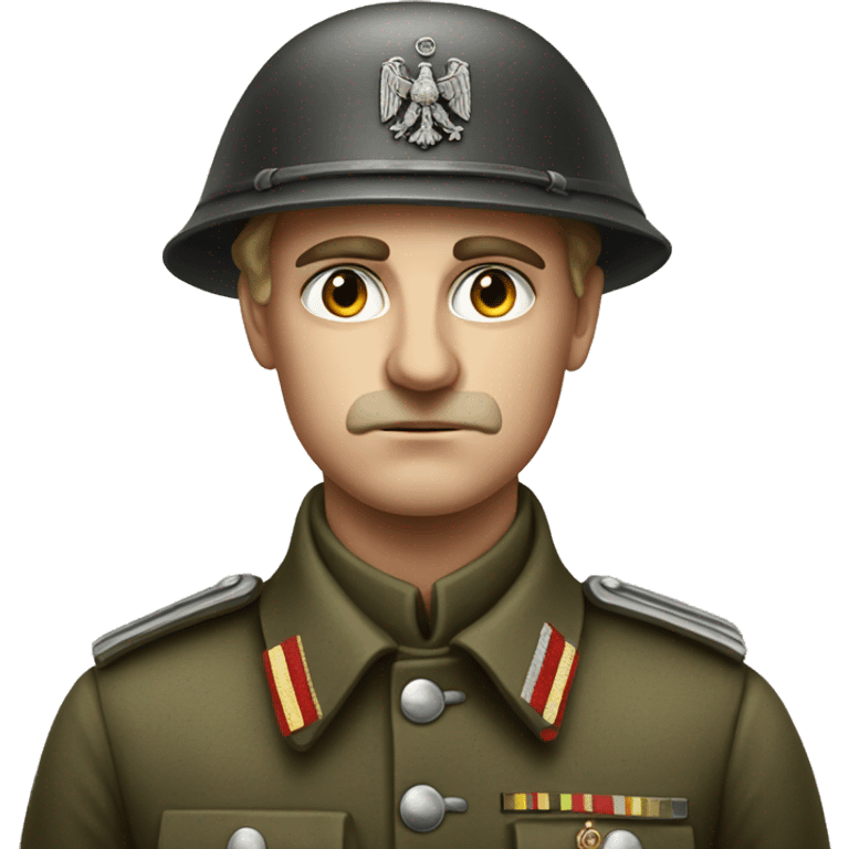 serious german soldier the middle of the XX century emoji