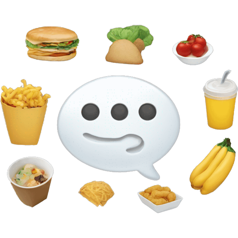 thought bubble with food in it emoji