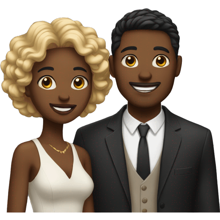 black couple emoji