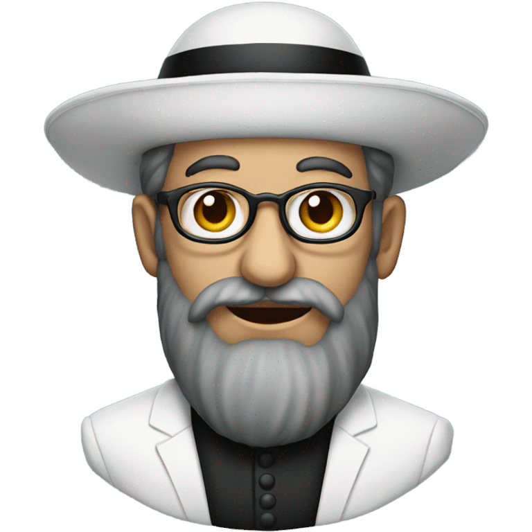 formal portrait of a man dressed as a rabbi emoji