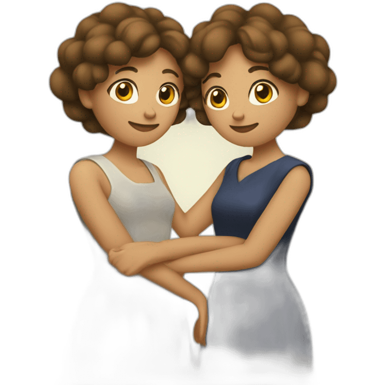 Deux femme qui s'embrasse emoji