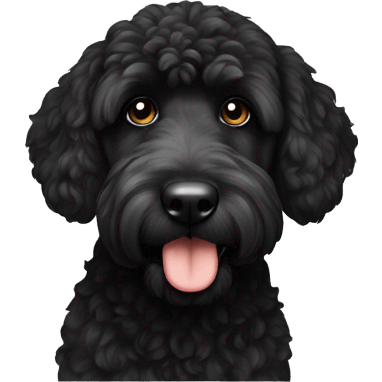 Black burnedoodle emoji