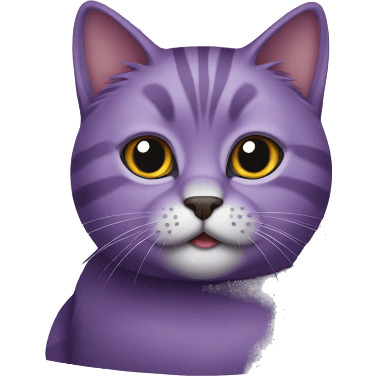 Scottish cat of purple color  emoji