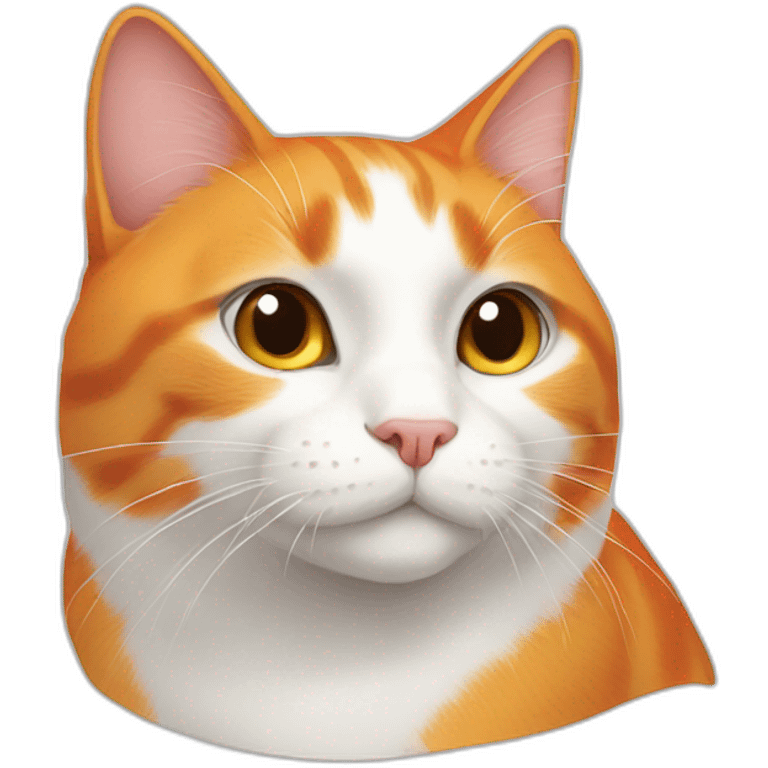 orange and white cat emoji