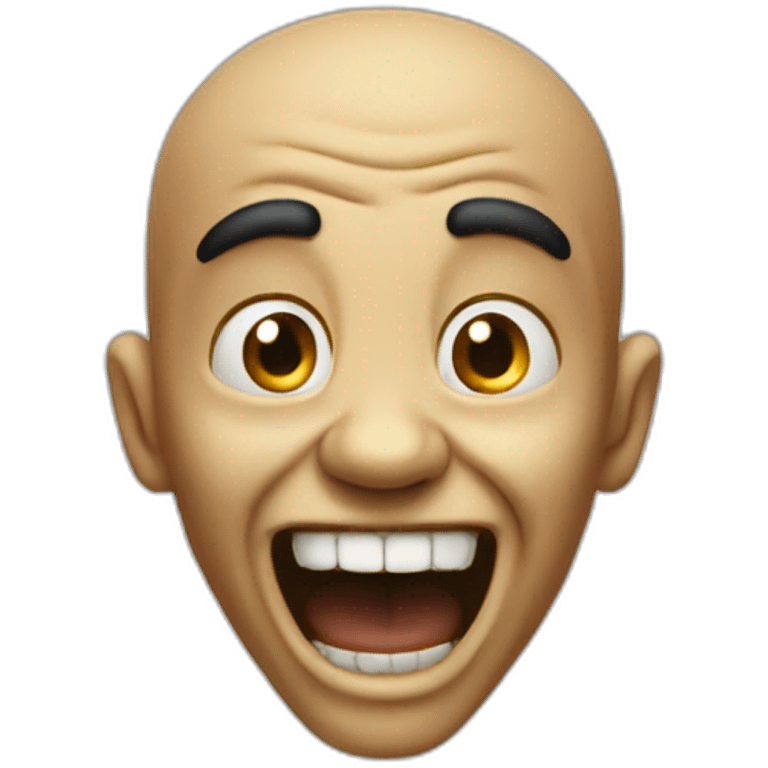 Scary guy laughing malnourished scary emoji