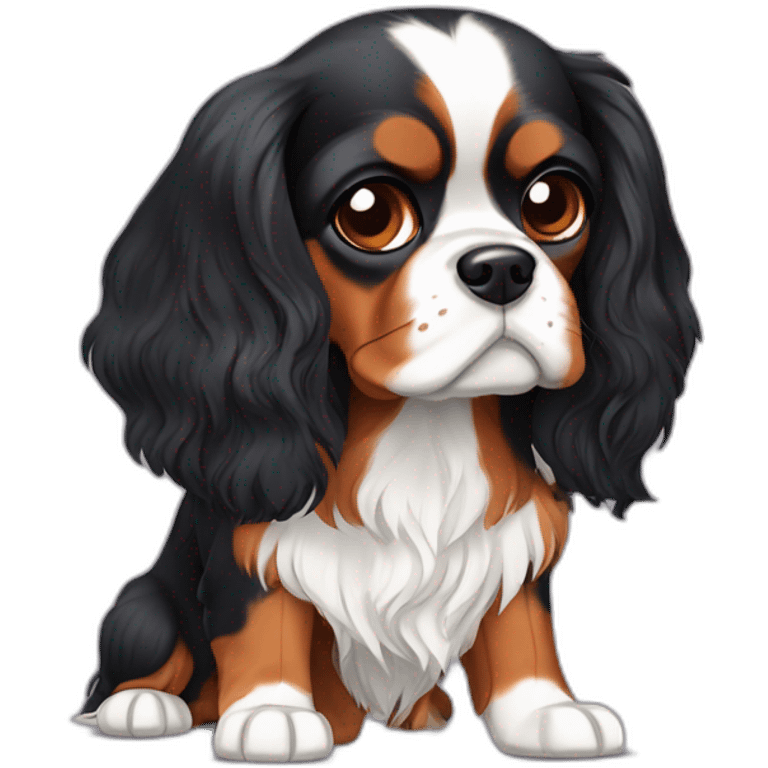 Cavalier King Charles tricolores emoji