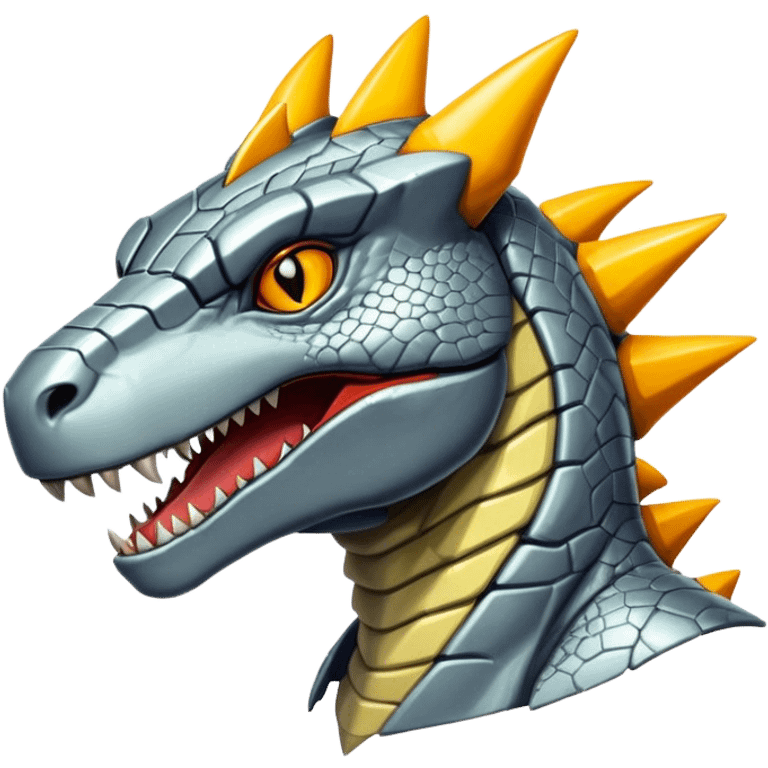  Cool Edgy Shiny Greymon-Reptile full body emoji