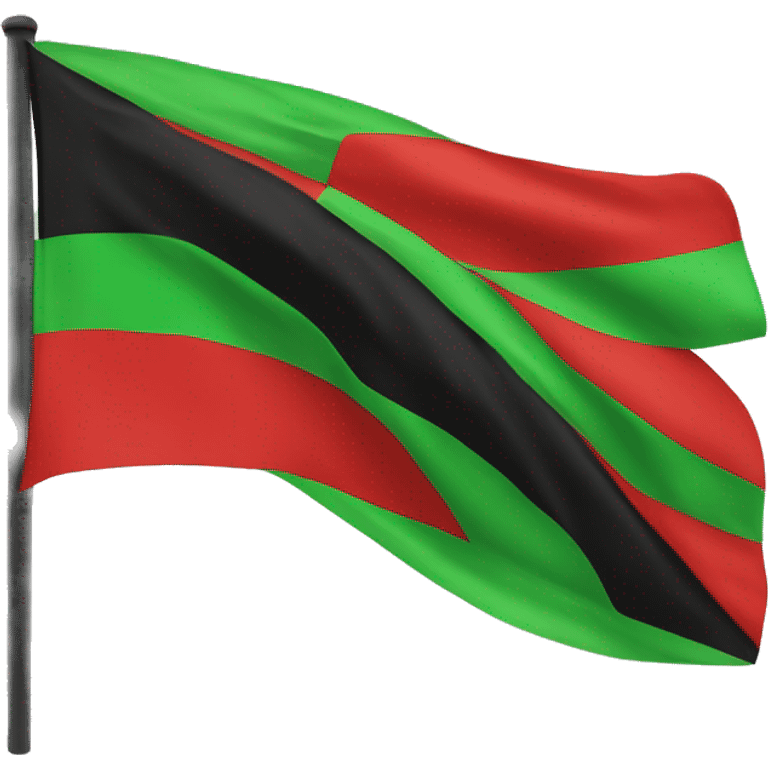 Happy Juneteenth red black green flag emoji