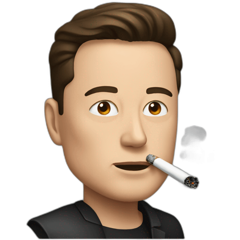 smoking elon musk emoji