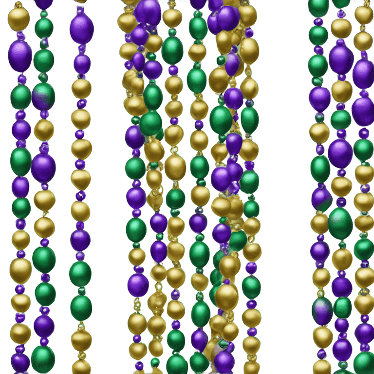 Realistic mardi gras beads  emoji