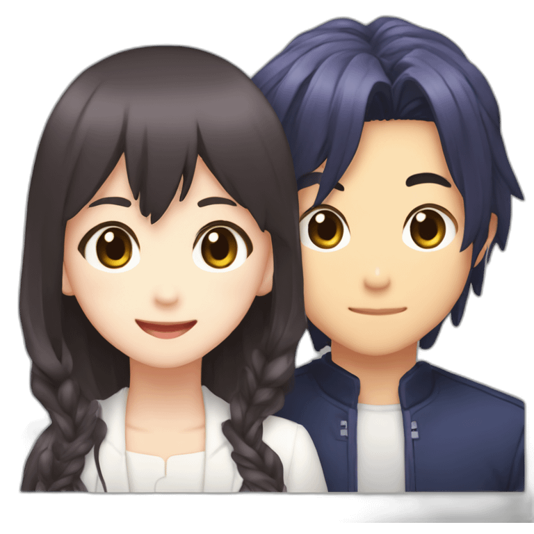 Ayano Aishi and Taro Yamada emoji