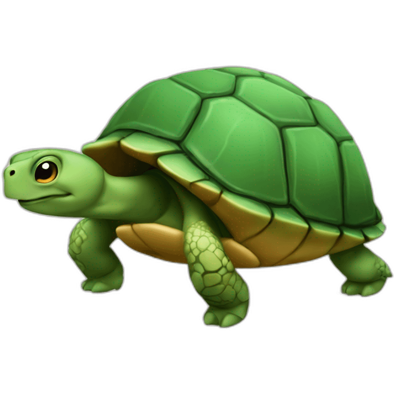 Tortue sur un caca emoji