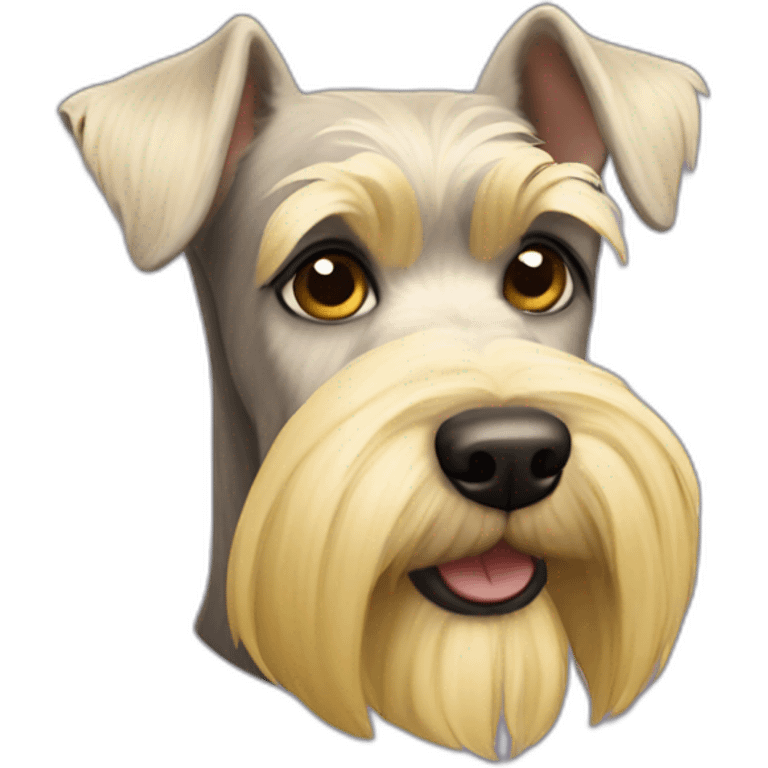 Yellow hair schnauzer  emoji