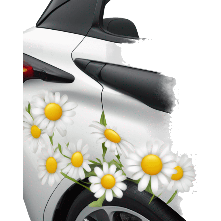 Chevrolet bolt Blanche avec fleur marguerite  emoji