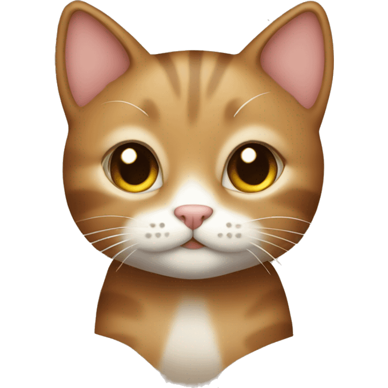 Cute cat brown emoji