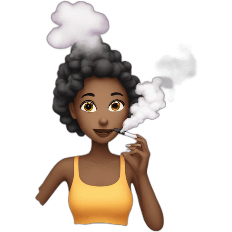 Girl vaping emoji