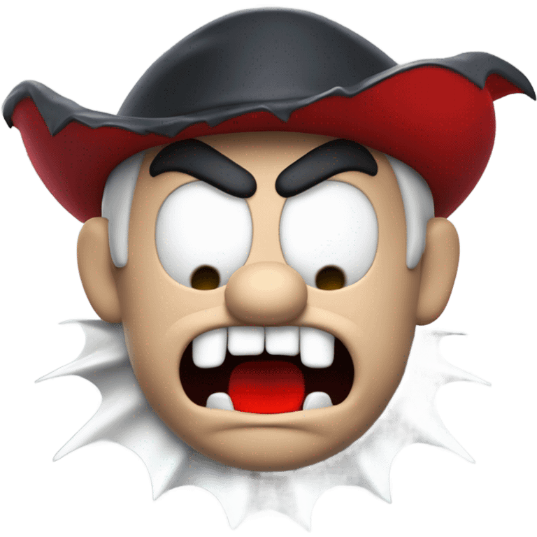 Mario as ghost vampire angry emoji