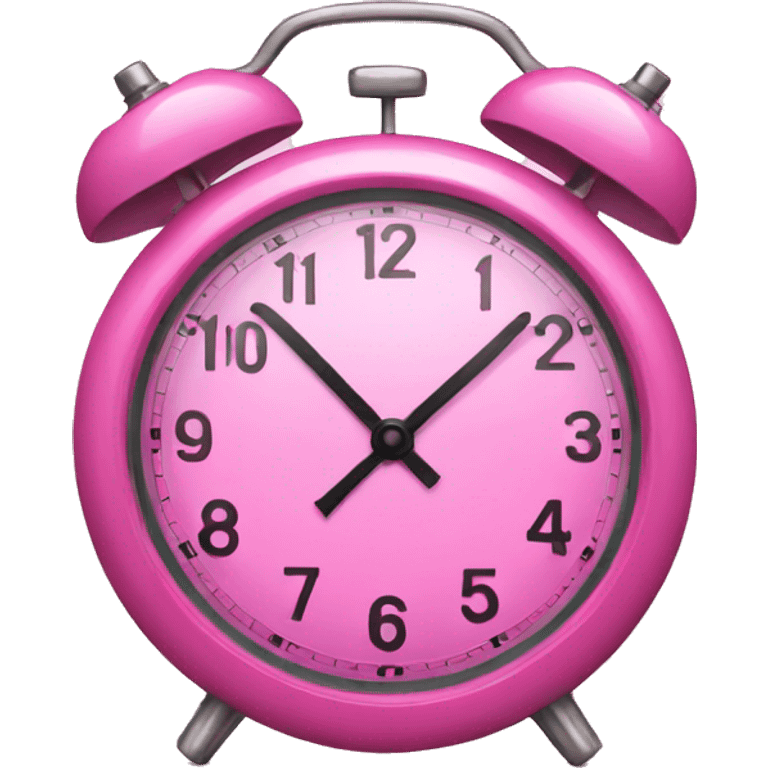 pink clock emoji