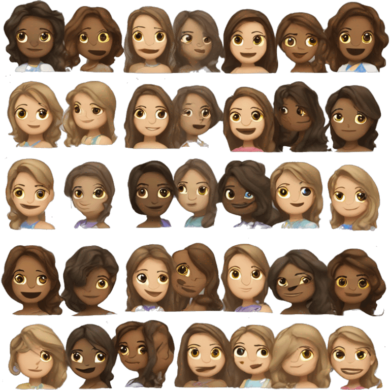 i want two emojis. they should be of 2 lesbian queens with brown hair emoji